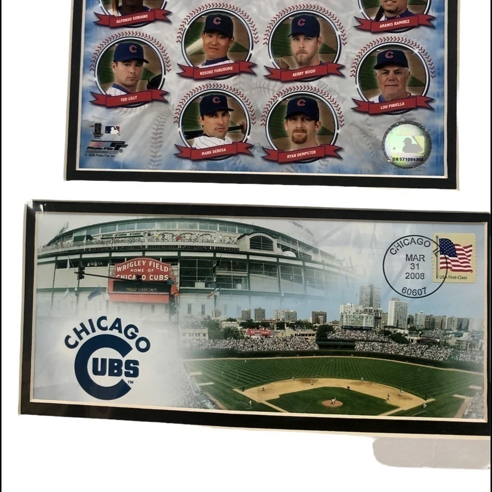 2008 Chicago Cubs Team Composite Matted Art Poster NIP 16X12